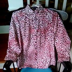 Pink Cheetah Blouse/12W